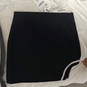 Black Embellished Skirt from Zara
